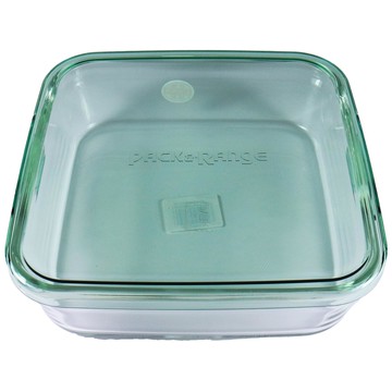 iwaki四角及長方型玻璃微波盒綠色1.2L