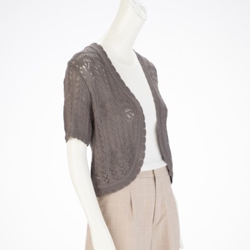 O-LIWAY 台灣製 Ｑ彈親膚～蕾絲紋寬版針織外套(MIT)