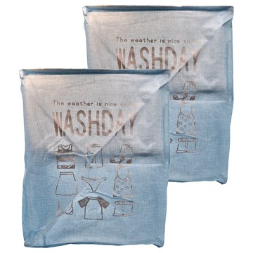 Bebehome 日式折疊收納箱 75公升有束帶  43 x 56 x 32cm  字母 藍色  2個