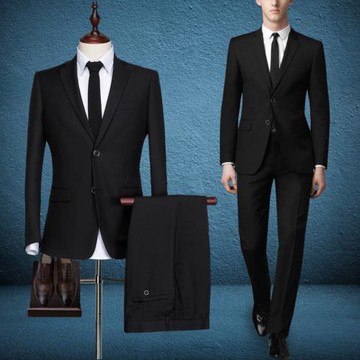 西服套裝男士修身帥氣正裝韓版大學生商務免燙職業上班面試小西裝
