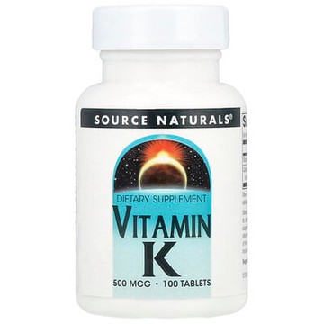 Source Naturals, 維生素 K，500 微克，100 片