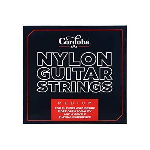 Cordoba Nylon Guitar Strings, Set of 6, Medium Tension, Red, One Size