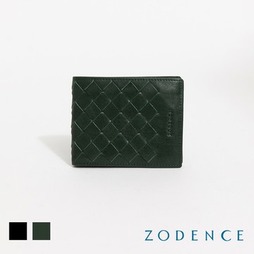 ZODENCE CRAFTZEAL進口真皮中性編織7卡證件窗短夾-多色
