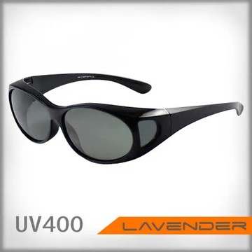Lavender偏光片套鏡-近視/老花可戴-9410亮黑