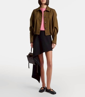 Loewe Draped wool miniskirt
