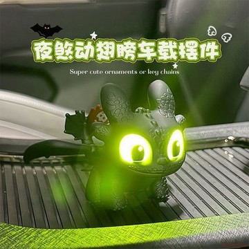 桃園出貨✨【無牙仔】可發光創意擺件騎行車山地車通用可發光夜煞公仔裝飾