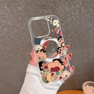 蠟筆小新 iphone 16 適用於iPhone11 12 13 14 15 16ProMax 蘋果 磁吸 防摔 手機殼