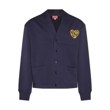 Kenzo - Navy Cotton Heart Cardigan