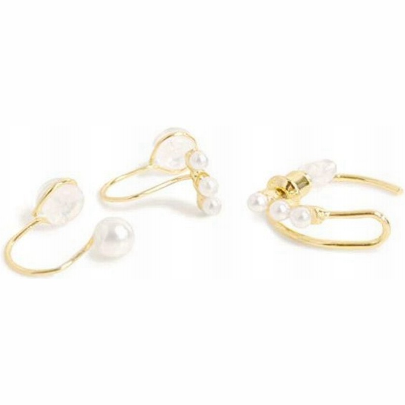 イヤーカフ イヤリング ピアス 片耳用 3点セット メタル ワイヤー 小ぶり パール 軟骨ピアス レディース 女性用 イヤカフ 光沢感 ツヤ 通販 Lineポイント最大0 5 Get Lineショッピング