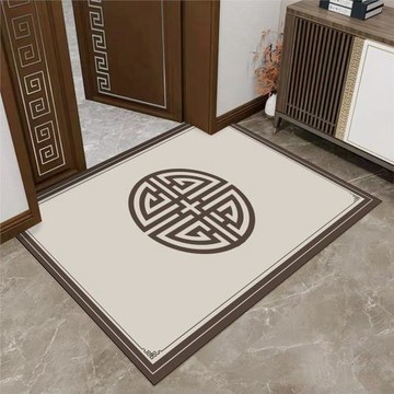 新中式硅藻泥軟地墊衛生間浴室防滑腳墊家用廁所門口吸水速干墊子
