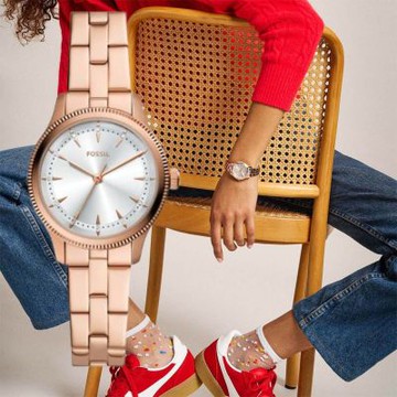 FOSSIL Harlow 復古三針女錶 BQW8017 錶徑30MM