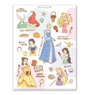 迪士尼Disney U型文件夾-公主們