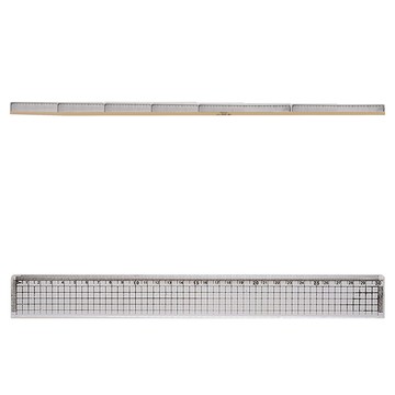 Bluemato H型30cm方格尺  透明色 + 黑色  10片