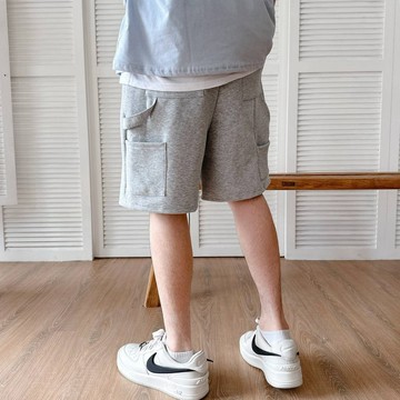 【FJstore】最後現貨 高磅 畫家鬆緊棉短褲 男生短褲 女生短褲 棉褲 鬆緊短褲 日常 百搭