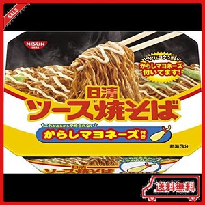 日清食品 ソース焼そばカップ からしマヨネーズ付き 108G×12個