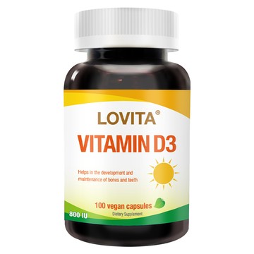 [LOVITA 愛維他] 維他命D3素食膠囊800IU(100顆)-1入組
