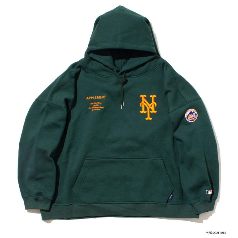 新品 アップルバム APPLEBUM x MLB NY Mets Oversize Sweat Parka プルオーバーパーカー GREEN  850004428045 SWT/HOODY | LINEショッピング