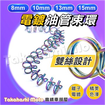 【白鐵彩鈦】 油管夾 廢油管夾 透明油管 止夾 鍍鈦止夾 鍍鈦油管夾 管夾 夾環 束環 廢油管 呼吸管