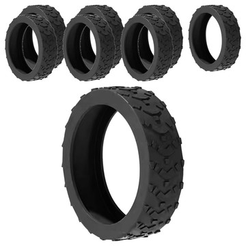 行李箱靜音防磨輪子保護套 8個  黑色  1組