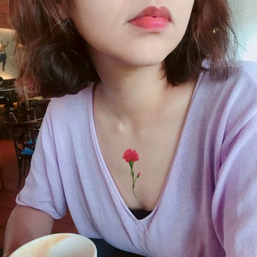 我的珠寶盒 花飾-2入紋身貼紙 原創手繪設計