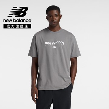 [New Balance]Logo短袖上衣_男性_灰色_MT61D0U5CAS