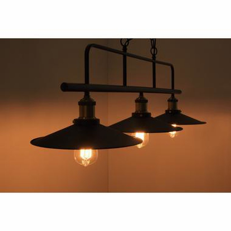 3灯 ブラック シーリングライト アンティーク ヴィンテージ