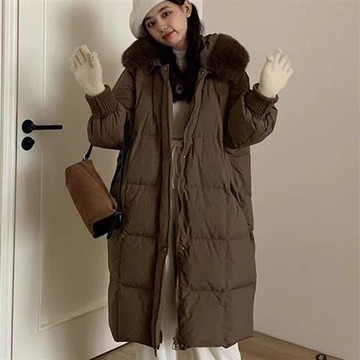 【米蘭精品】現貨+預購 頂級真羽絨外套90%鴨絨羽絨衣秋冬外套保暖上衣大碼休閒女裝-韓版狐狸毛領5色74mw51