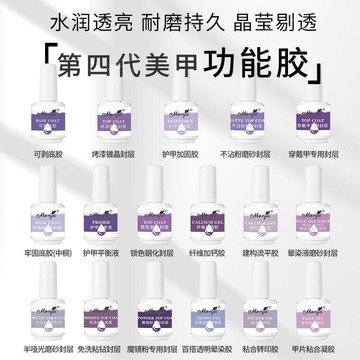 免運費⭐全新美甲功能膠美甲底膠加固膠美甲磨砂免洗封層鋼化鍍晶封層