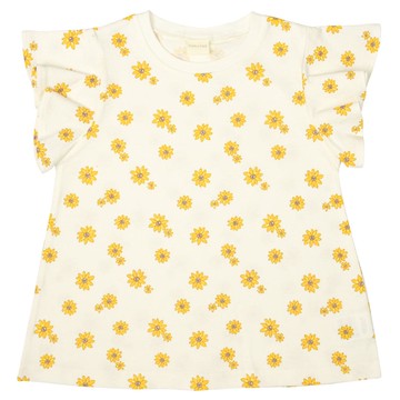 akachan honpo - 短袖T恤-滿版印花-黃色