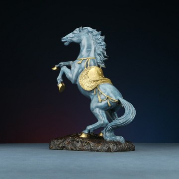 ??可開發票??免運 銅欣祥彩銅一馬當先馬擺件家居裝飾品辦公室工藝品開業禮品擺件