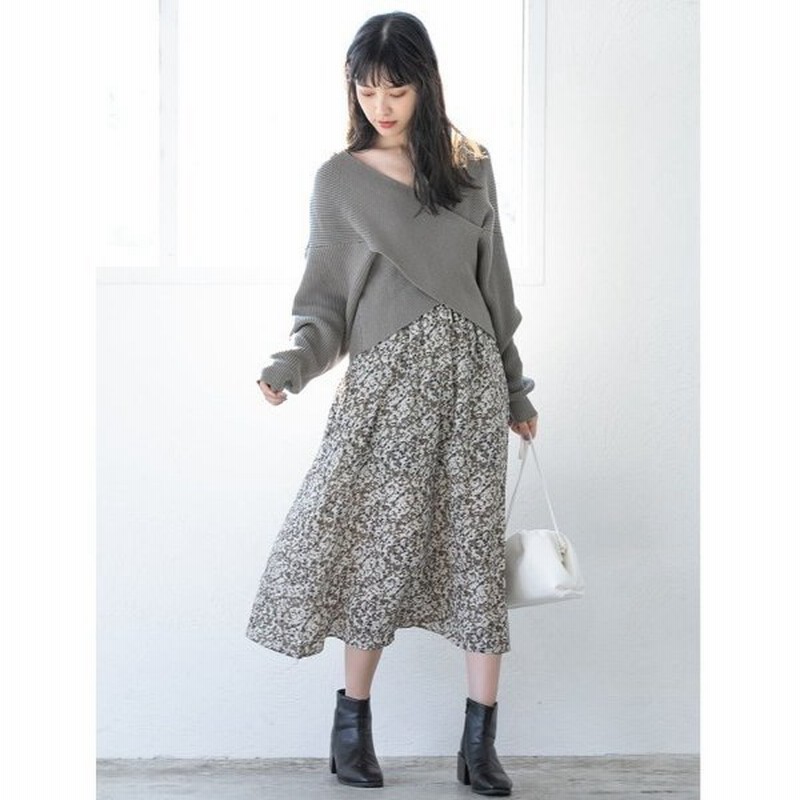 セットアップ カシュクールニットワンピースセットアップ 通販 Lineポイント最大get Lineショッピング