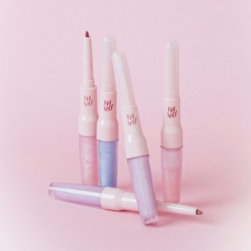 FreshO2 Lip2晶透感應小豐蜜2.7g【官方旗艦店】唇線筆+pH值變色果凍唇蜜雙頭設計 水光潤澤 保濕膨潤
