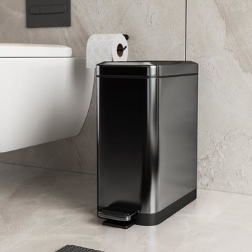 垃圾桶家用廚房客廳帶蓋窄縫不銹鋼腳踩有蓋衛生間廁所創意腳踏式