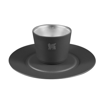 The DayBreak STANLEY 晨光時刻 雙層不鏽鋼濃縮咖啡杯盤組 / 消光黑