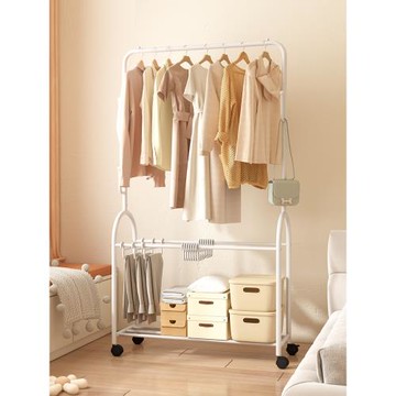 晾衣架掛衣架桿落地式臥室內家用衣帽架移動房間衣服收納置物架子