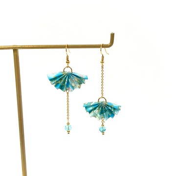 【SGS檢驗合格】日系摺紙系列耳環-扇子款 (限定色)