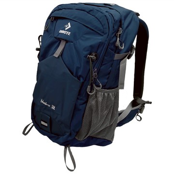 DIBOTE 迪伯特 專業登山休閒背包 附背架 + 防雨罩  藏青色  30L