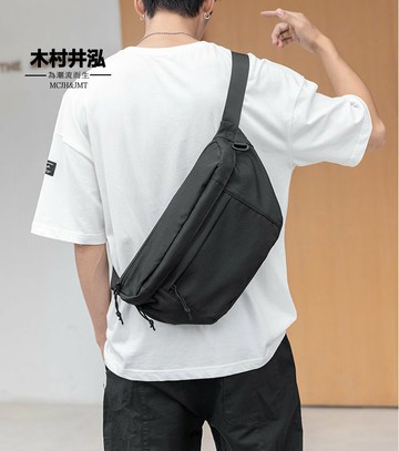 ㊣木村井泓 大容量防撥水尼龍單肩腰包 肩背包 單肩包 側背包 斜背包 郵差包 肩背腰包(K2031)