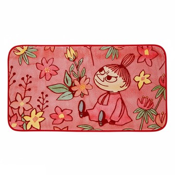 MARUSHIN 丸真 Moomin 可愛插畫毛毯 花叢中的小不點  130 x 70cm  紅色