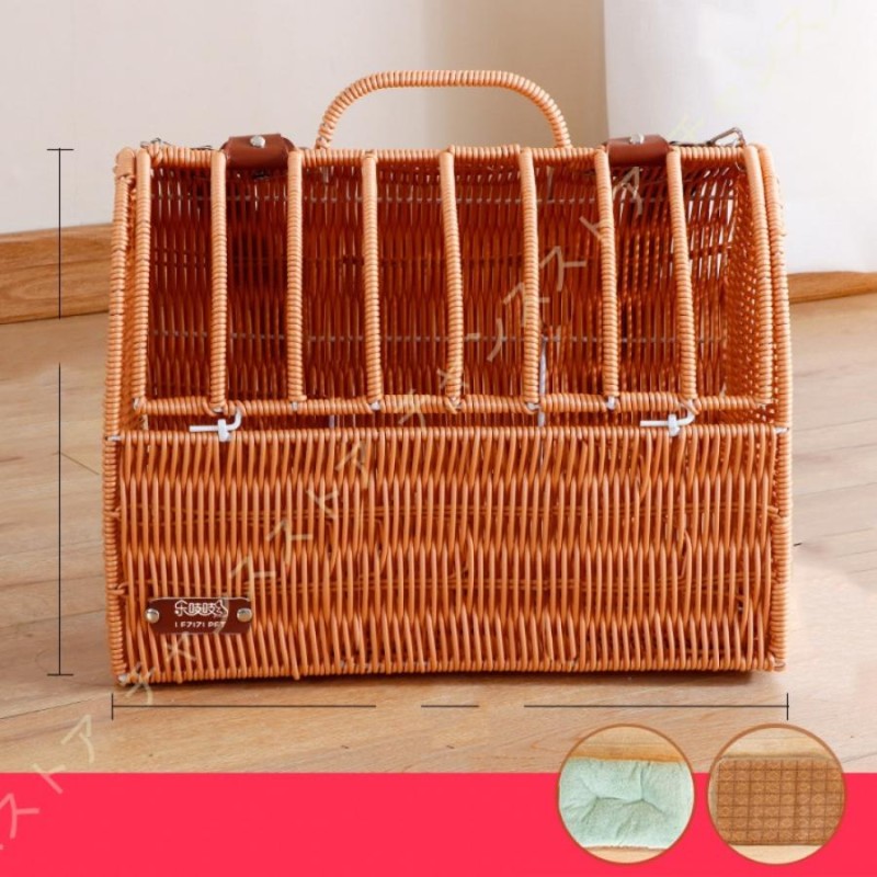 猫ハウス 通年利用 ドーム型 ラタン ペットベッド 藤編み 天然素材