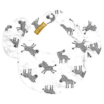 Roaze 柔仕 日系圍兜 純真系列 漫遊斑馬  100%棉  防水底層  造型圍兜  1件