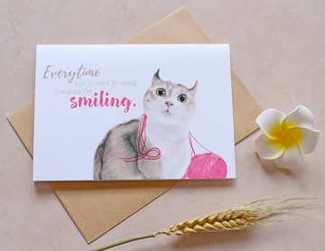 卡片 萬用卡 貓咪卡片 對摺卡片 問候卡
