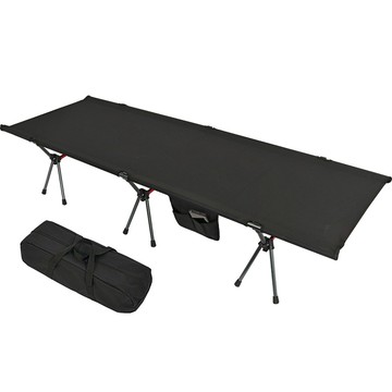 Camp Village 超輕量低矮型行軍床附收納袋套組  黑色  190 x 66.5 x 38 cm