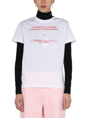 raf simons logo print t-shirt