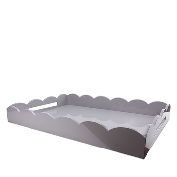 Addison Ross Large Lacquer Scalloped Ottoman Tray