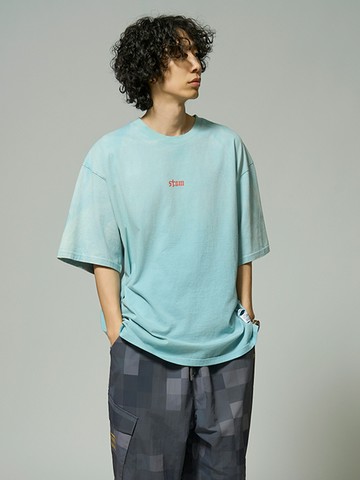 Logo Vintage Like Washed Oversize T-shirt_Sky Blue
