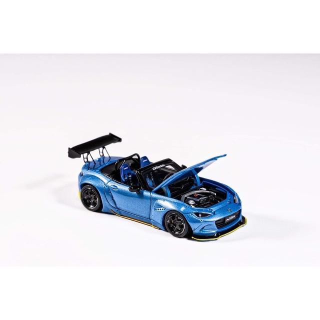 新品 YM Model 1/64 マツダ ロケットバニー ロードスター Mazda Rocket Bunny MX-5 ブルー GTwing  限定299台 ボンネット開閉 | LINEブランドカタログ