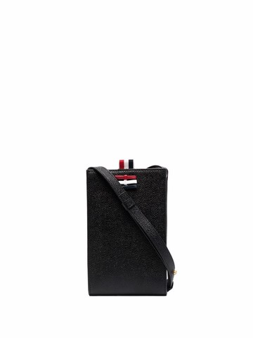 Thom Browne - RWB stripe phone holder 12cm x 19cm - women - Leather - One Size - Black