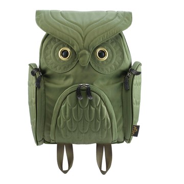 Morn Creations 正版經典貓頭鷹後背包-綠色(L)(OW-301-G)