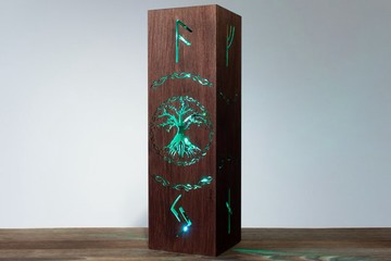 Yggdrasil 生命之樹檯燈 | 樹 of Life 陰影燈 | 北歐維京風格燈飾